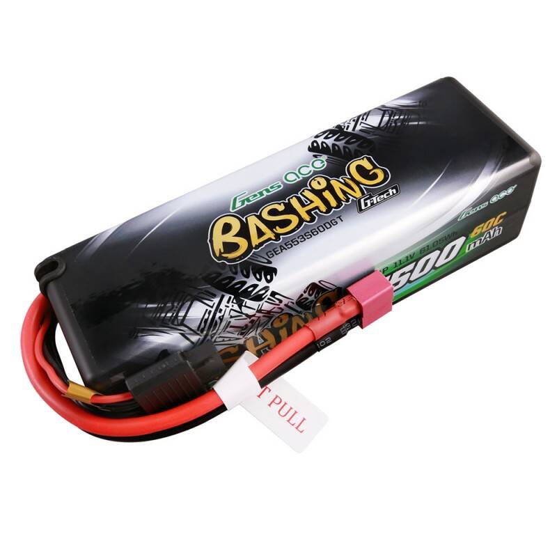 Gens ace G-Tech 5500mAh 11.1V 3S1P 60C HardCase 15# car Battery - Image 1
