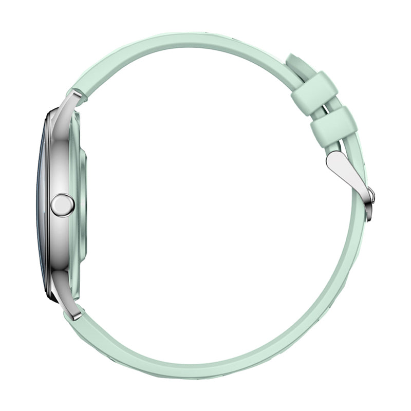 COLMI L28 Smart Watch (Silver-green + green leather strap) - Image 2