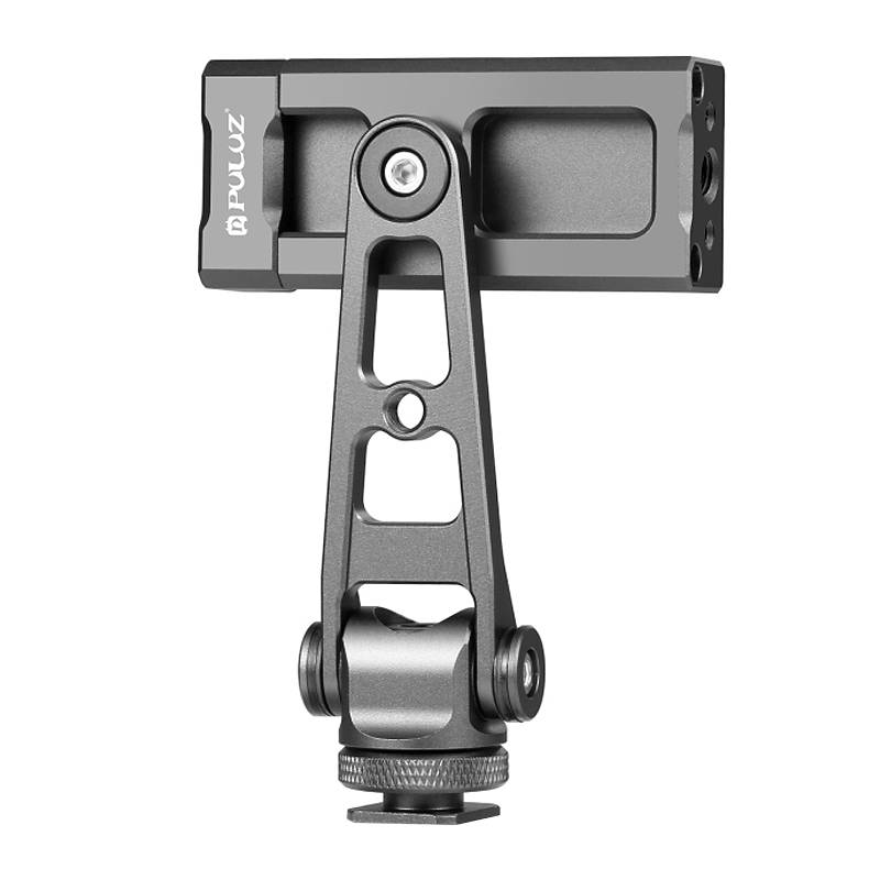 Swivel phone holder Puluz with universal 1/4 mount (black) - Image 1
