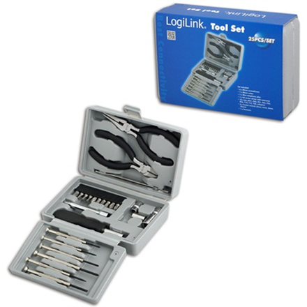 Logilink | Tool Set, 25pcs | Incl. transport boxThe set includes6x micro screwdrivers1x micro cutter1x mini telephone pl