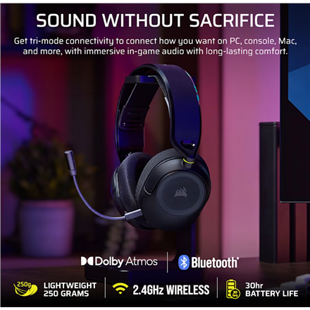 Corsair Gaming Headset | HS35 v3 | Bluetooth | Over-Ear | Microphone | Carbon | Wireless