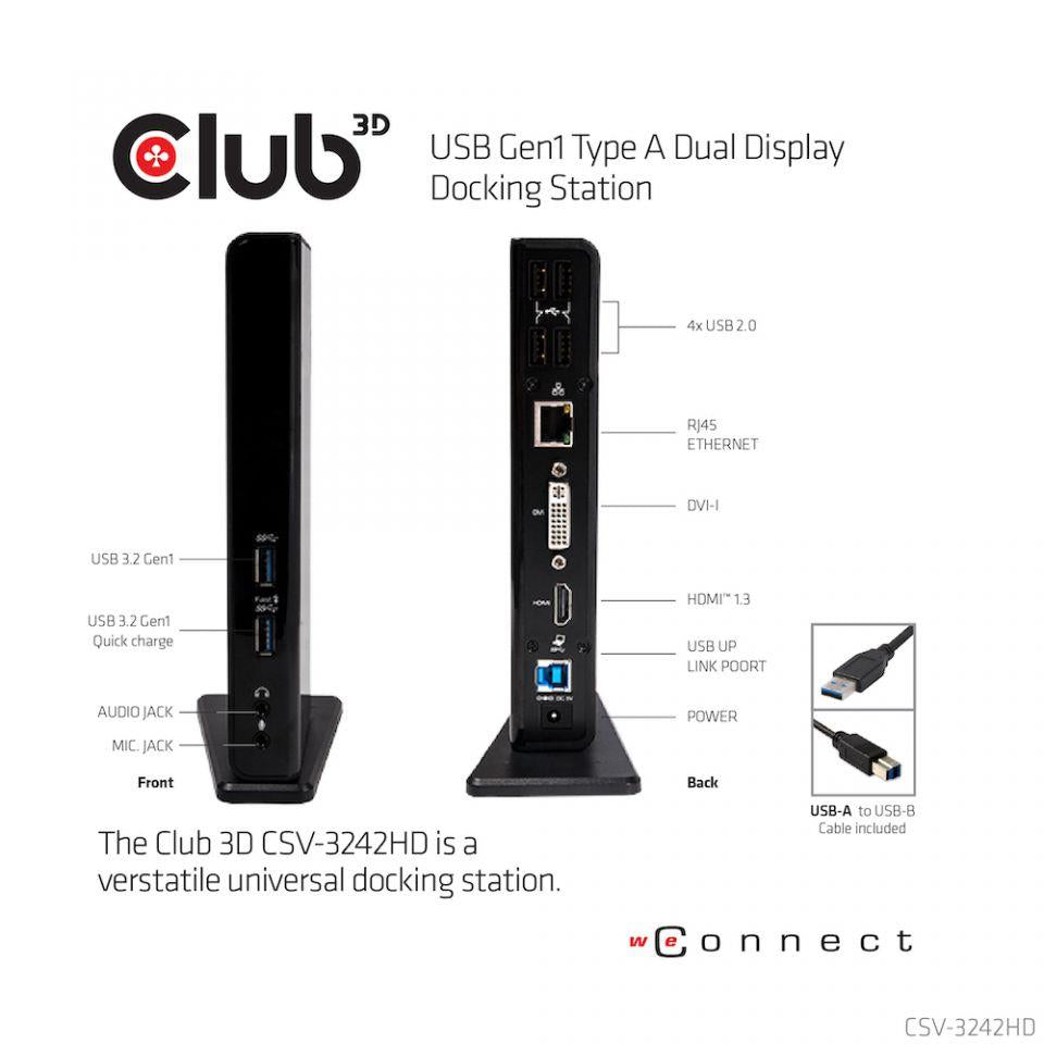 NB ACC DOCKING STATION/USB CSV-3242HD CLUB3D