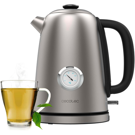 Cecotec Kettle | Thermosense 620 Vintage | Electric | 2200 W | 1.7 L | Stainless steel | 360° rotational base | Stainles