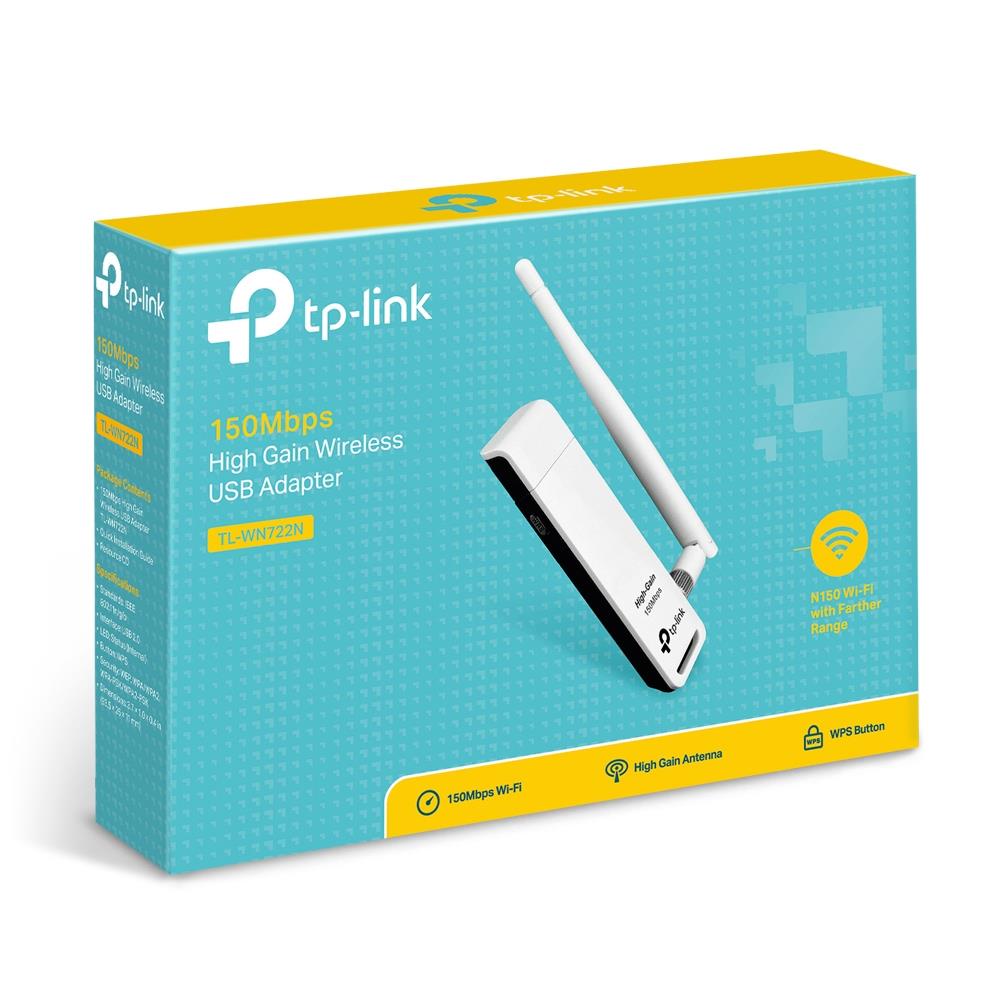 WRL ADAPTER 150MBPS USB HIGH/GAIN TL-WN722N TP-LINK