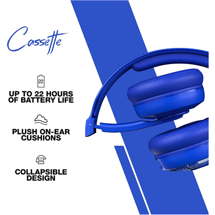 Skullcandy | Wireless Headphones | Cassette | Wireless/Wired | On-Ear | Microphone | Blue | Wireless