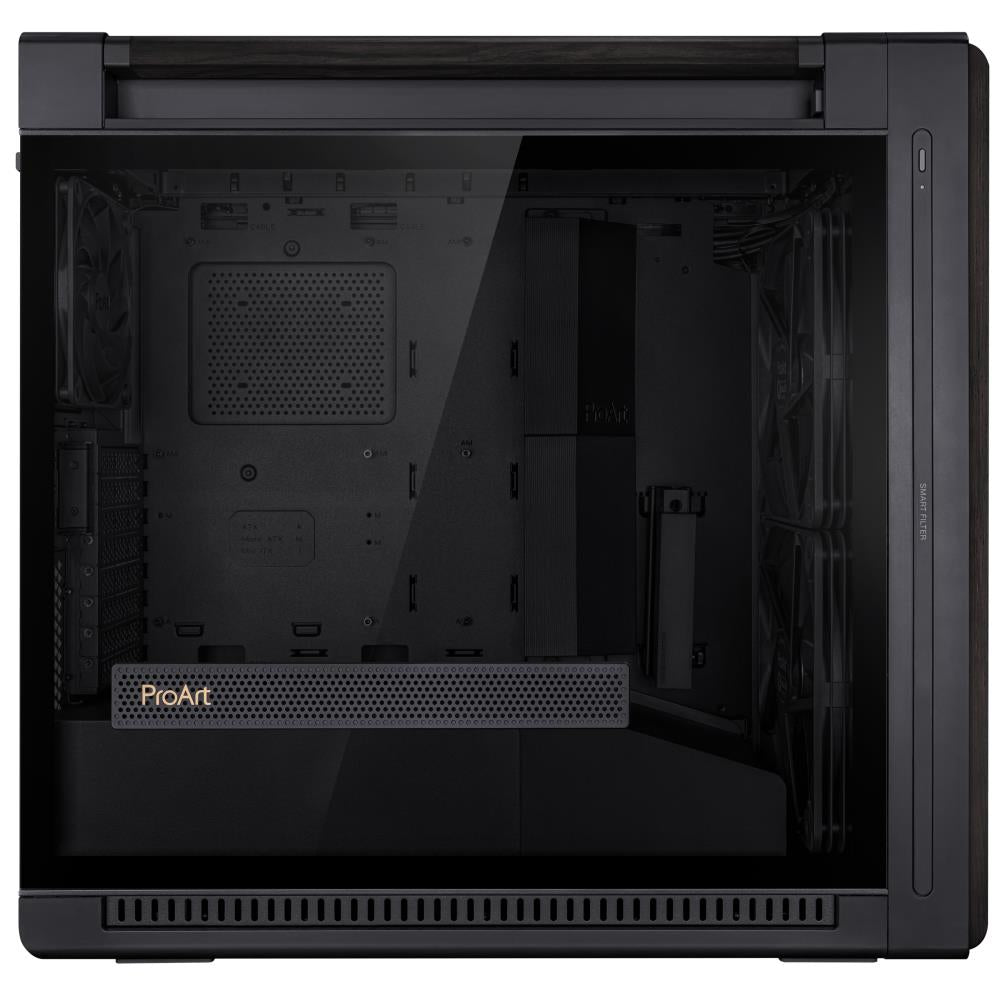 Case|ASUS|ProArt PA602 Wood Edition - Tempered Glass Panel|MidiTower|Case product features Transparent panel|ATX|EATX|MicroATX|MiniDTX|MiniITX|Colour Black|PROARTPA602WOODTGPWM