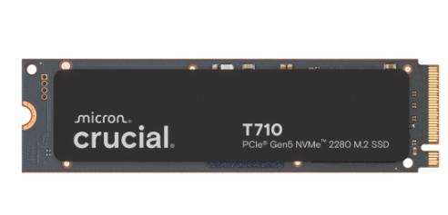 SSD CRUCIAL T710 1TB M.2 PCIe Gen5 NVMe Write speed 13700 MBytes/sec Read speed 14900 MBytes/sec TBW 600 TB CT1000T710SSD5