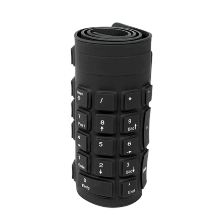 Logilink | Flexible waterproof Keyboard USB + PS/2 | ID0019A | Flexible keyboard | Wired | DE | Black