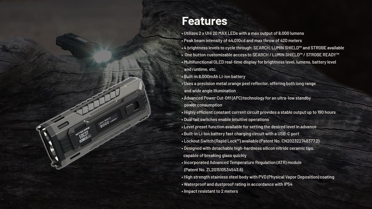 FLASHLIGHT EDC SERIES/EDC37 NITECORE