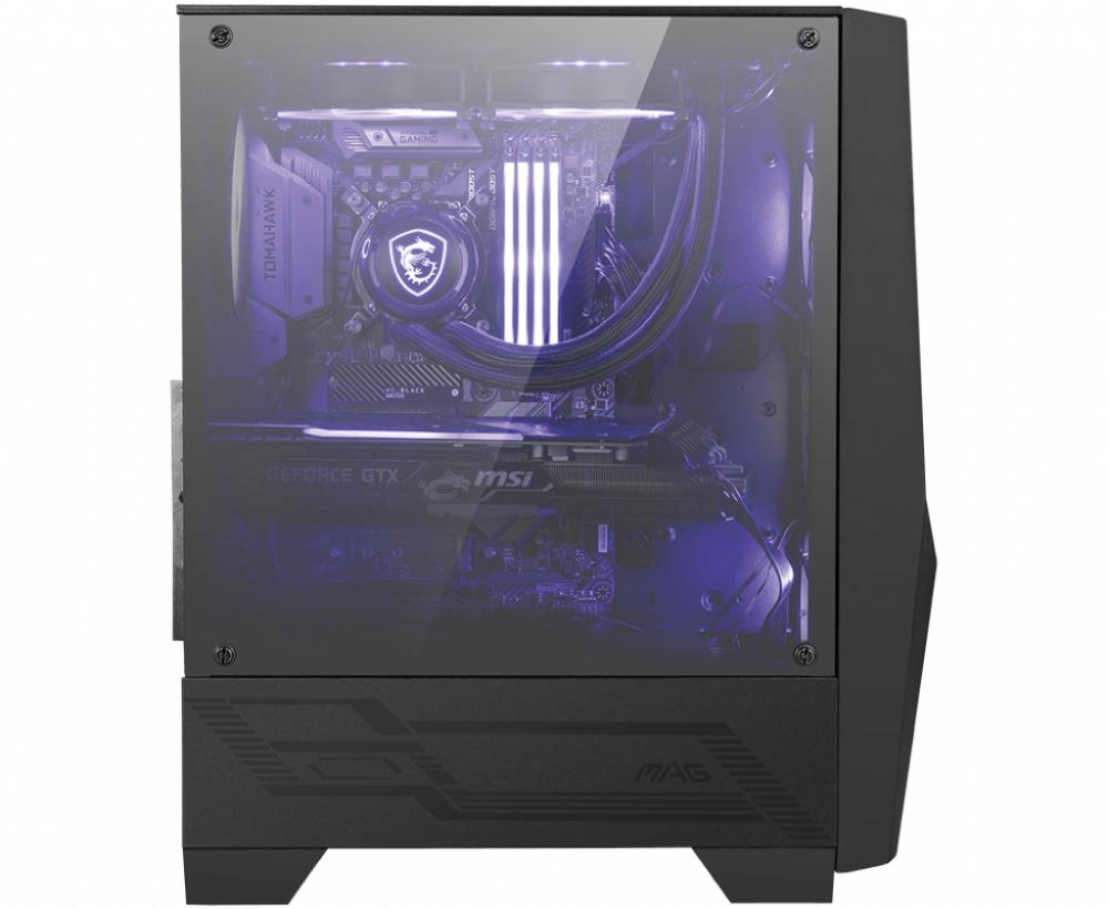 Case MSI MAG FORGE 100M MidiTower Not included ATX MicroATX MiniITX Colour Black MAGFORGE100M