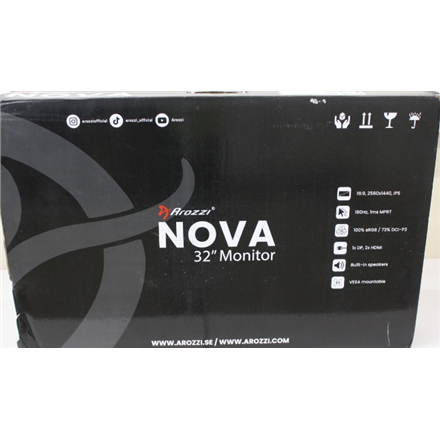 SALE OUT. Arozzi Nova 32" IPS, 180Hz, Computer Monitor - Purple | SALE OUT. Nova | 32 " | IPS | QHD | 16:9 | 180 Hz | 1