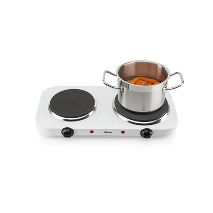 Tristar | Free standing table hob | KP-6245 | Number of burners/cooking zones 2 | Rotary | Electric | White