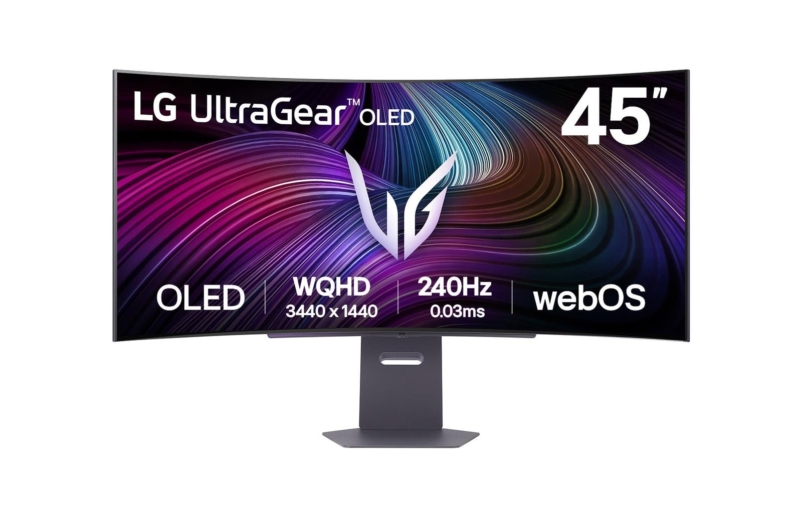 Monitor LG 45GX90SA-B 45" Gaming/Curved/21 : 9 Swivel Height adjustable Tilt Panel OLED 3440x1440 21:9 240Hz 0.03 ms Speakers Colour Black 45GX90SA-B