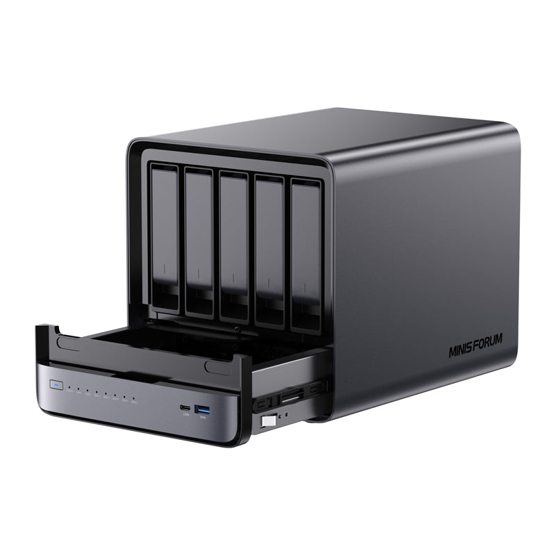 MINI-PC Minis Forum NAS N5 Pro AMD Ryzen AI 9 HX Pro 370, 32GB+128GB O - Image 4