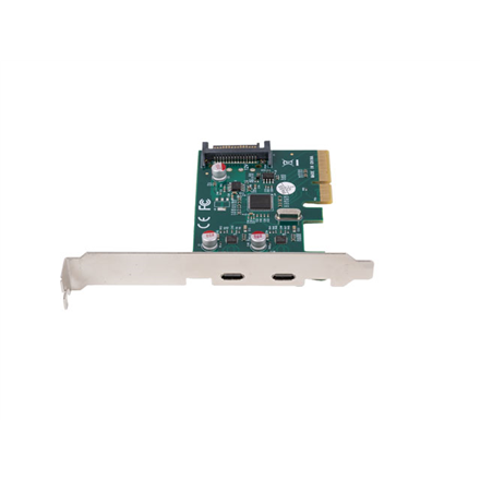 Lanberg PCI-Express X1 Card to 2X USB-C 3.2 GEN 2X1 Low profile | PCE-UC3-002