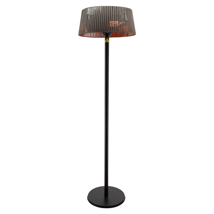 TunaBone Electric Standing Patio Heater, Double clear halogen heating lamps | TB1821SH-01 | Patio heater | 2100 W | Black