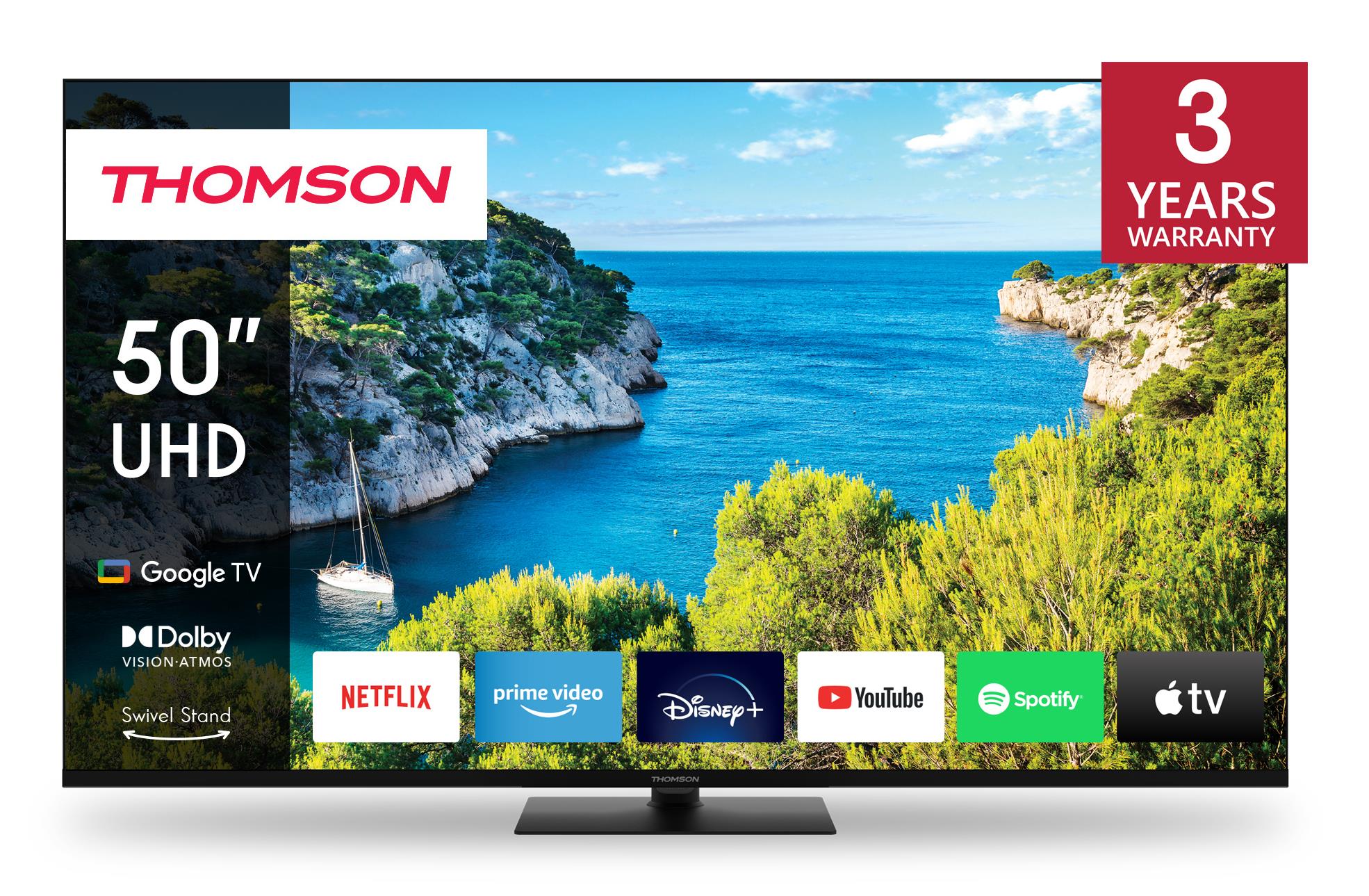 TV Set THOMSON 55" 4K/Smart 3840x2160 Wireless LAN Bluetooth Google TV Black 55UG5C14