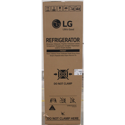 SALE OUT. LG GBBS322CSW Refrigerator, C, Free-standing, Combi, Height 2.03 m, Net fridge 262 L, Net freezer 113 L, White