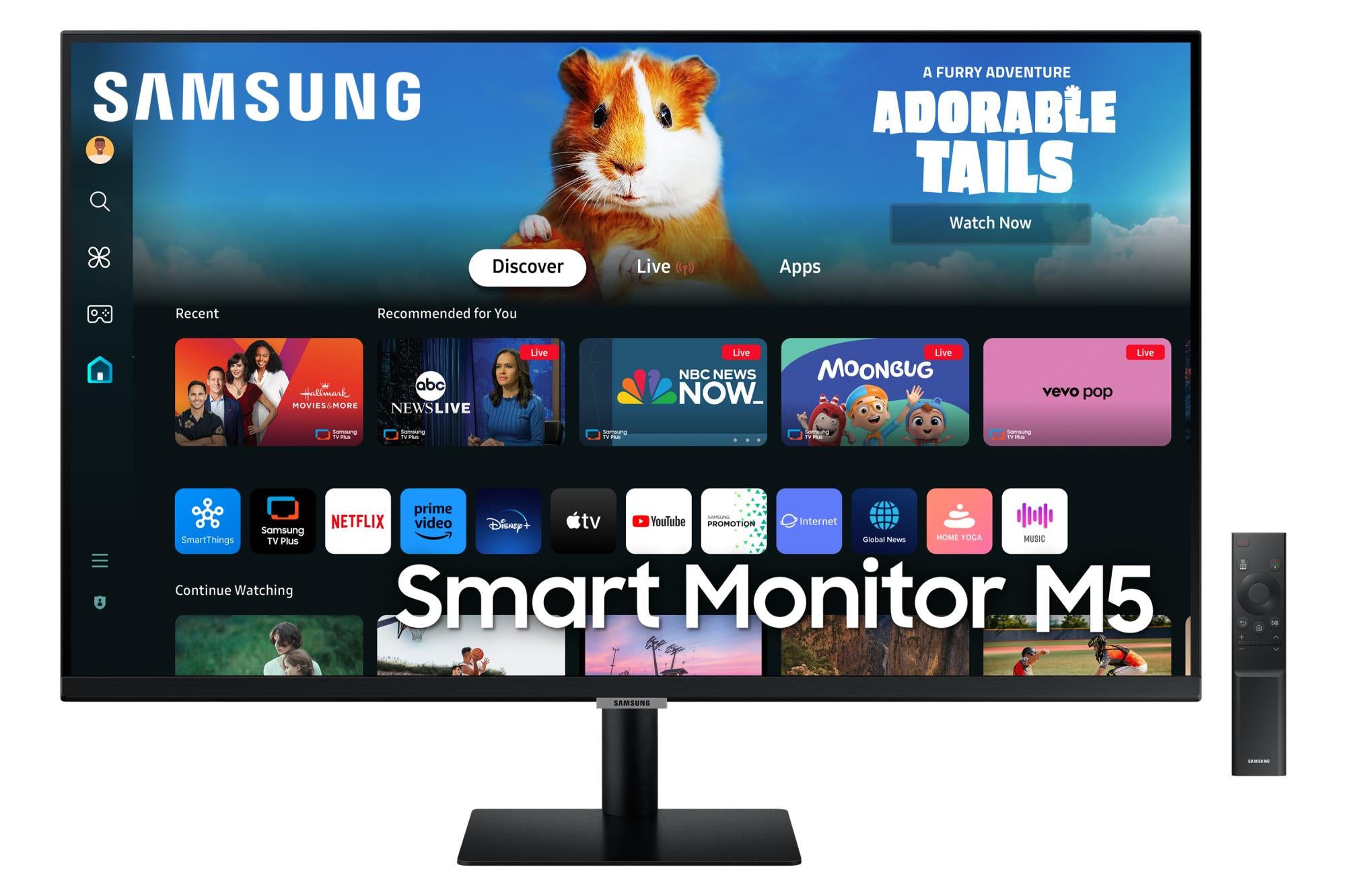 LCD Monitor SAMSUNG 27" TV Monitor/Smart Panel VA 1920x1080 16:9 60Hz Matte 4 ms Speakers Tilt Colour Black LS27DM500EUXDU
