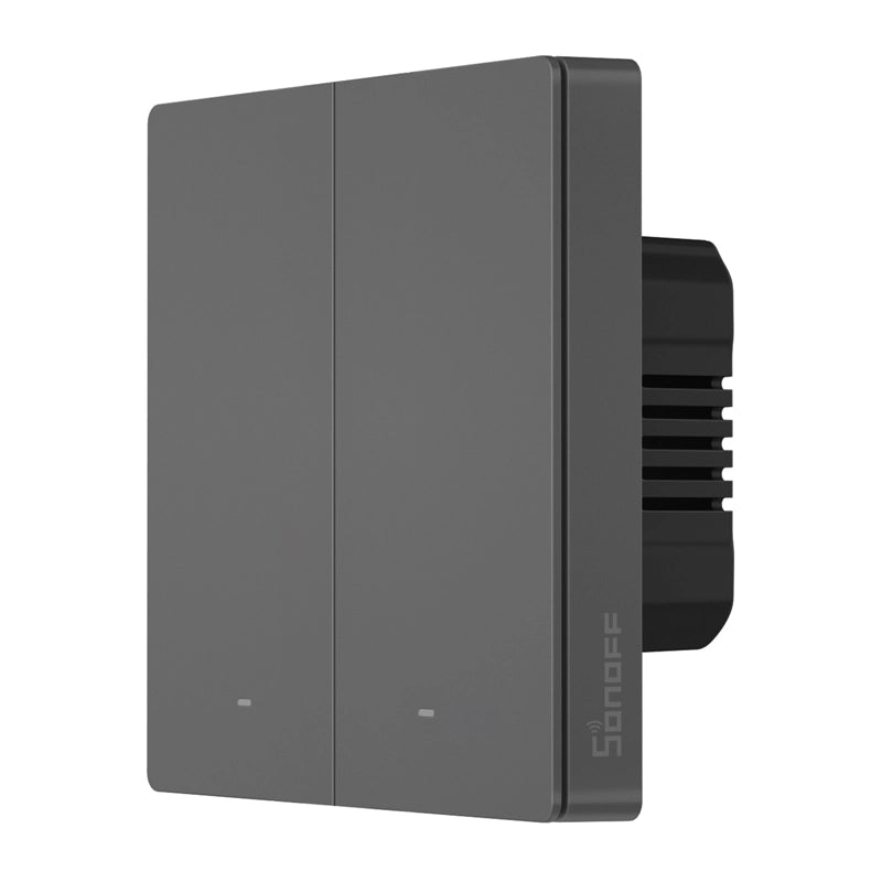 Sonoff M5 2C Smart WiFi Wall Switch, Gray (2-Channel) - Image 1