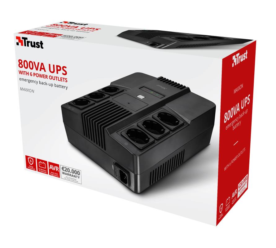 UPS TRUST 800 VA Wave form type Simulated sinewave Desktop/pedestal 23326