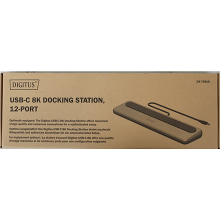 SALE OUT. DIGITUS USB-C 8K docking station, 12-port | Digitus USB-C 8K docking station, 12-port | DA-70919 | Ethernet LA
