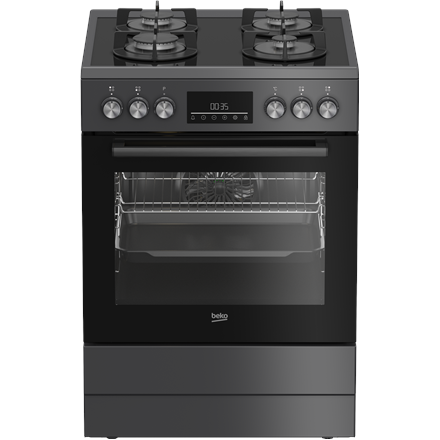 BEKO Cooker | FBM62330GADSN | Hob type Gas | Oven type Electric | Grey | Width 60 cm | Depth 60 cm | Grilling | LED | En