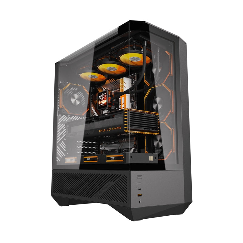 Darkflash DY460 computer case (Black) + 4 ARGB fans - Image 1