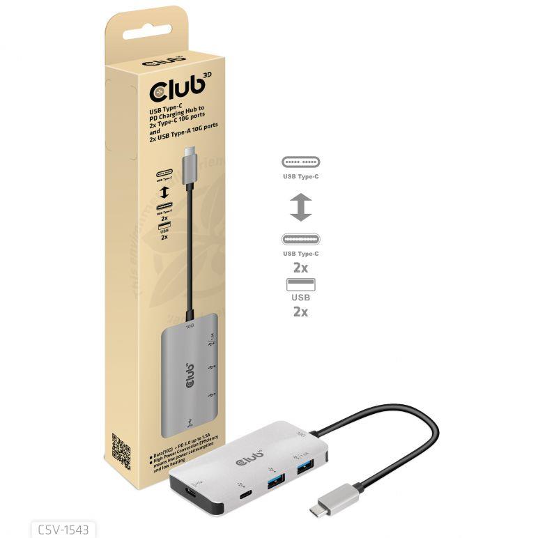 I/O HUB USB-C PD CHARGING/CSV-1543 CLUB3D