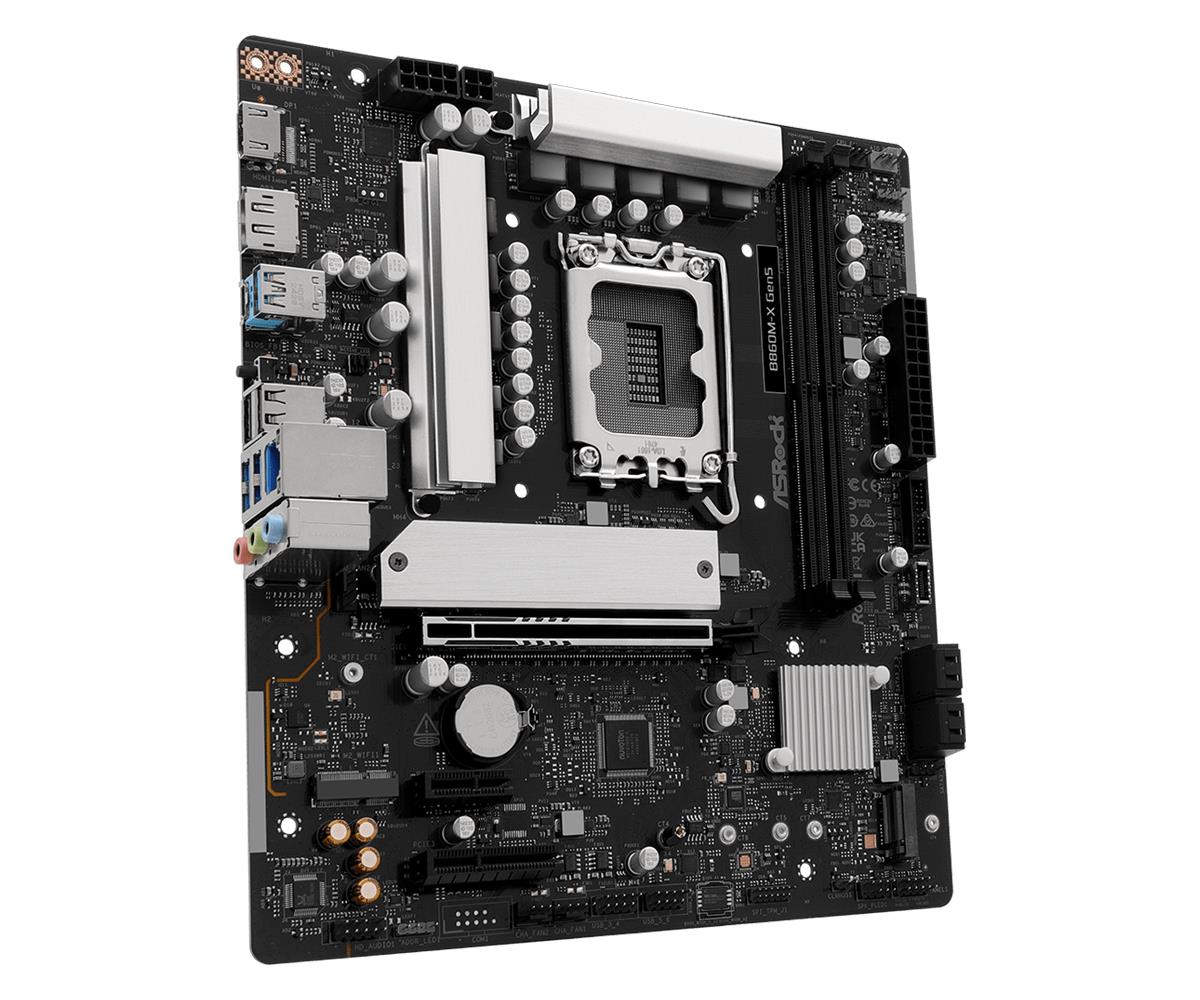 Mainboard ASROCK Intel B860 LGA 1851 (Socket V1) micro ATX RAM DDR5-SDRAM 2xSlots 1xNumber of M.2 (M) slots B860M-XGEN5