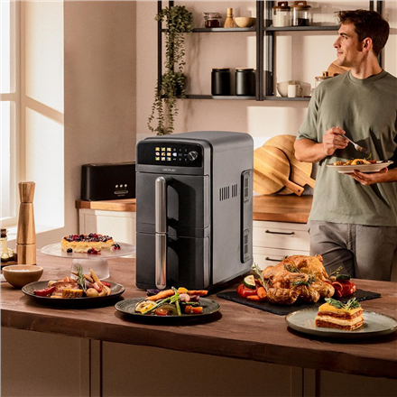 Cecotec Double hot air fryer | Cecofry DuoLevel 10000 | Power 2400 W | Capacity 10 L | Black