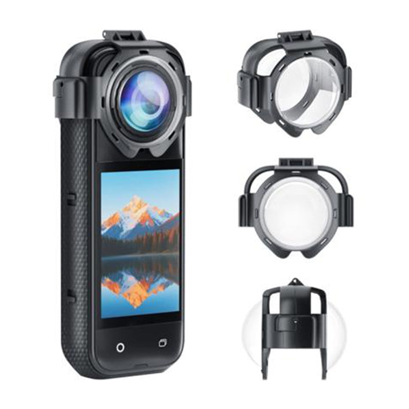 Puluz lens covers for Insta360 X5 camera (snap-on) - Image 1