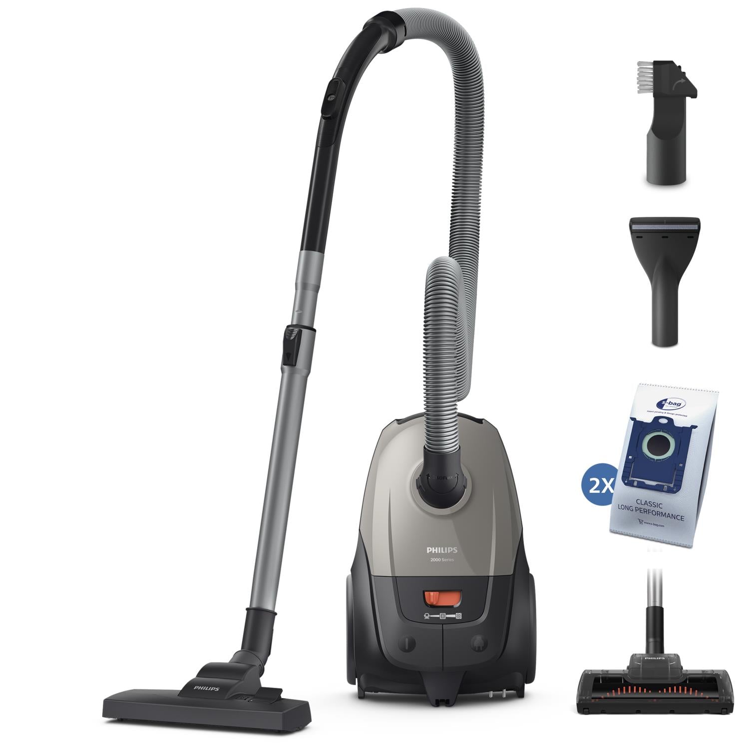 Vacuum Cleaner PHILIPS Input power 850 W Dust capacity 3 L Cylinder vacuum Cleaning type Dry Dust container Dust bag Colour Black/Grey XD2152/12