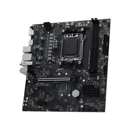 MSI PRO A620AM-G EVO WIFI | Processor family AMD | Processor socket AM5 | DDR5 | Number of SATA connectors 4 | Supported