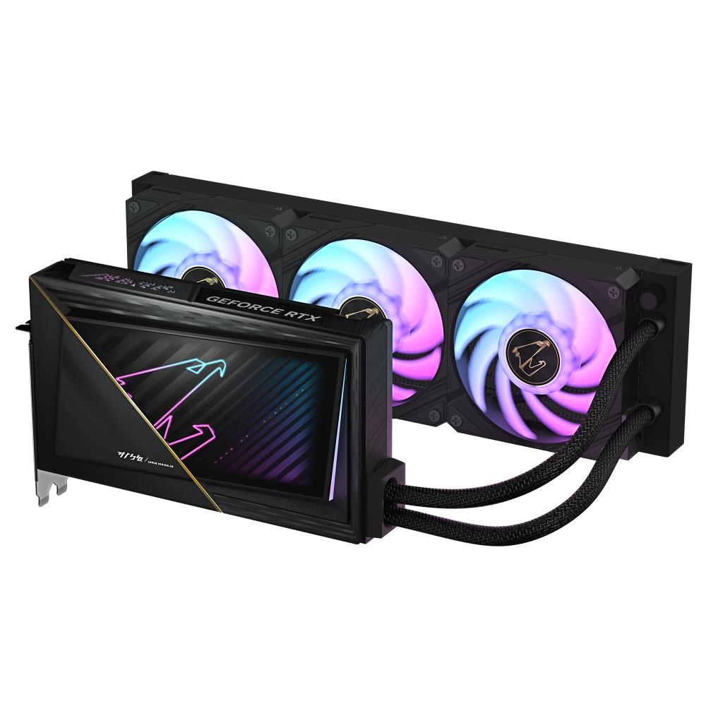 Graphics Card GIGABYTE NVIDIA GeForce RTX 5090 32 GB GDDR7 512 bit PCIE 5.0 16x GPU 2655 MHz Water cooling 1xHDMI 3xDisplayPort GV-N5090AORUSXW-32GD1.0