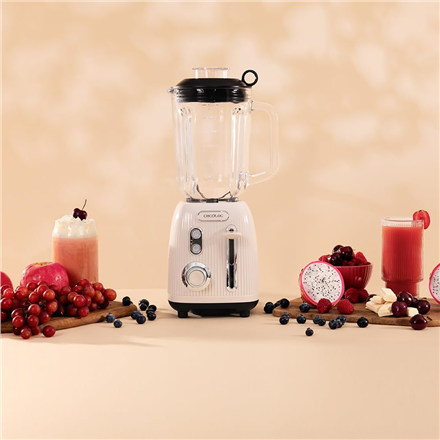 Blender | Power Black Titanium RetroBeige | Cecotec Tabletop | 1200 W | Jar capacity 1.5 L | Jar material Glass | Beige