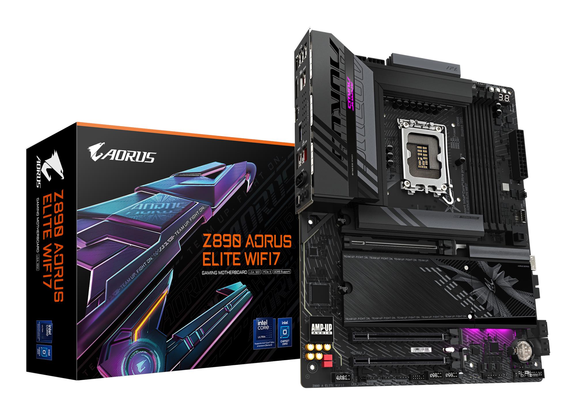 Mainboard GIGABYTE Z890 A ELITE WIFI7 1.1 Intel Z890 LGA 1851 (Socket V1) ATX RAM DDR5-SDRAM 4xSlots Wi-Fi Yes Bluetooth Yes 4xNumber of M.2 (M) slots Z890AELITEWIFI71.1