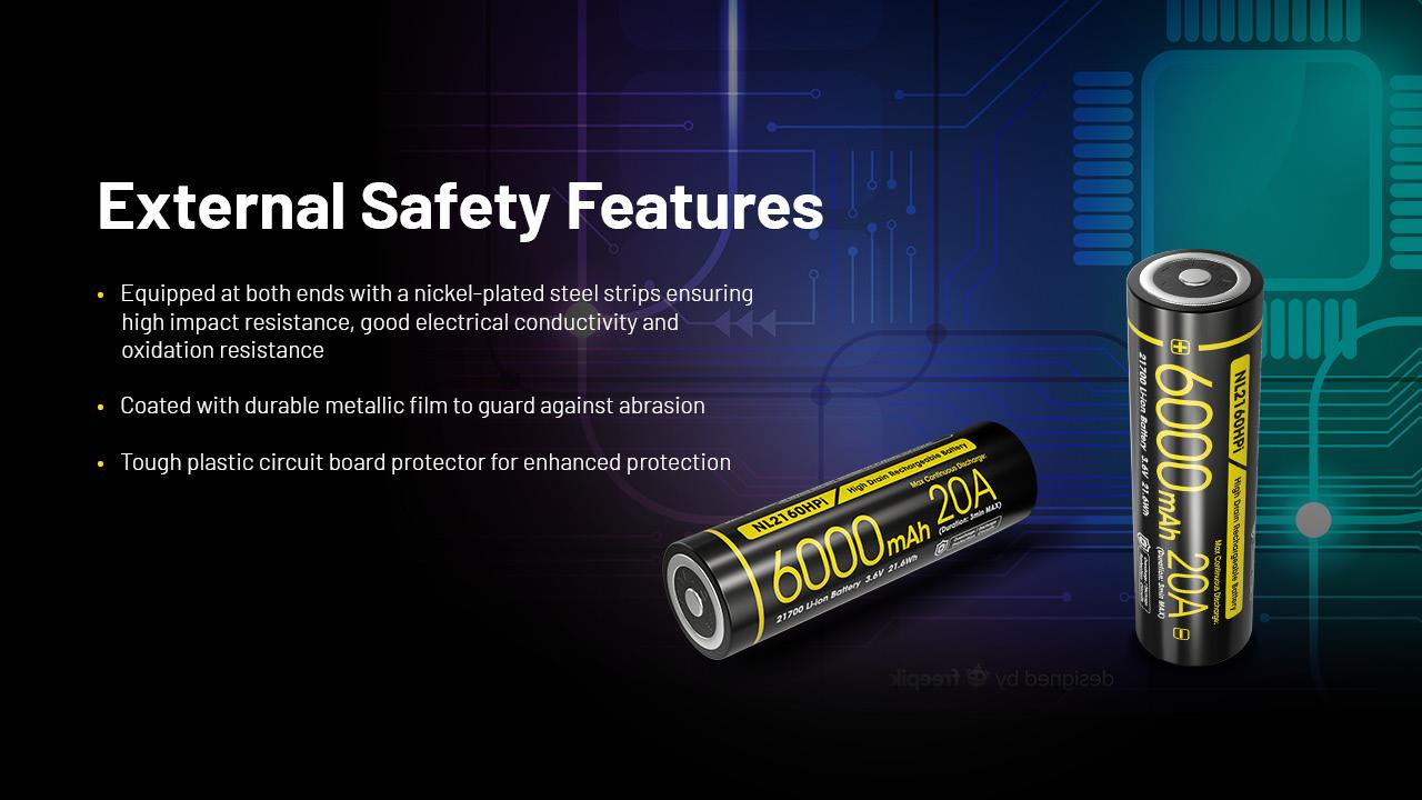 BATTERY RECH. LI-ION 3.6V/6000MAH NL2160HPI NITECORE