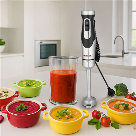 Gastroback Powermix Hand Blender FlexCord | 40968 | Hand Blender | 1500 W | Number of speeds 20 | Turbo mode | Silver/Bl