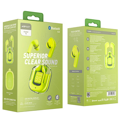 Acefast T6 TWS Bluetooth In-Ear Wireless Headphones - Green