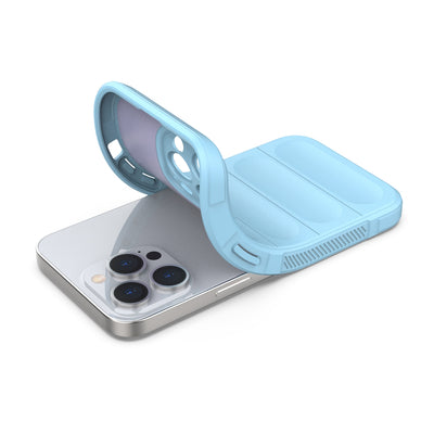 Magic Shield Case for iPhone 13 Pro flexible armored cover light blue — Hurtel