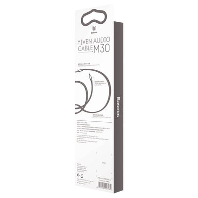 Baseus Yiven M30 stereo AUX 3.5 mm audio cable male mini jack 1m silver-black (CAM30-BS1)