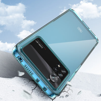 Outer Space Case for Xiaomi Poco X4 Pro 5G cover with a flexible frame blue — Hurtel