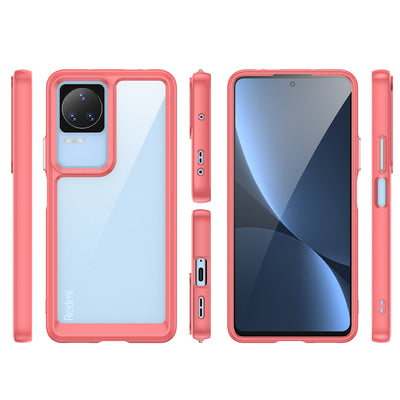 Outer Space Case Xiaomi Poco F4 5G cover with a flexible frame red — Hurtel