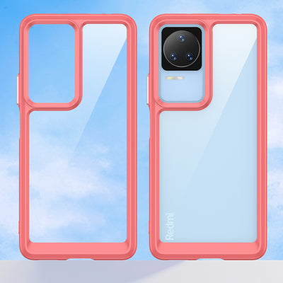 Outer Space Case Xiaomi Poco F4 5G cover with a flexible frame red — Hurtel