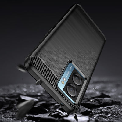 Carbon Case for Xiaomi Poco F4 5G flexible silicone carbon cover black — Hurtel