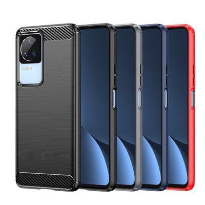 Carbon Case for Xiaomi Poco F4 5G flexible silicone carbon cover black — Hurtel