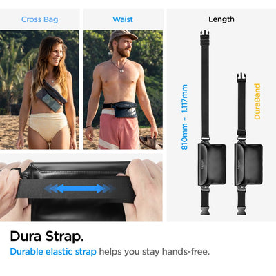 Spigen Aqua Shield A620 Waterproof Hip Bag IPX8 - Black 2 pcs.