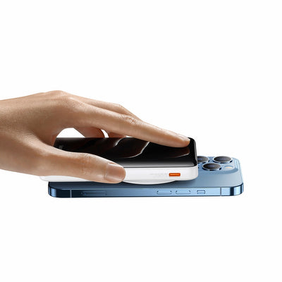 Baseus Magnetic Bracket powerbank with wireless charging MagSafe 10000mAh 20W Overseas Edition white (PPCX000202) + USB Type