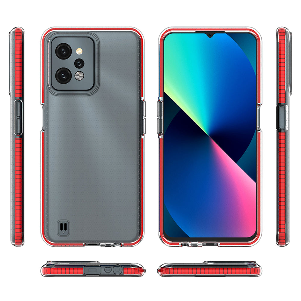 Spring Case for Realme C31 silicone case with a frame light pink — Hurtel
